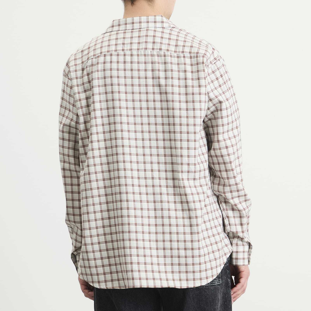 Palmes Men's Cotton Merino Shirt in White/Brown