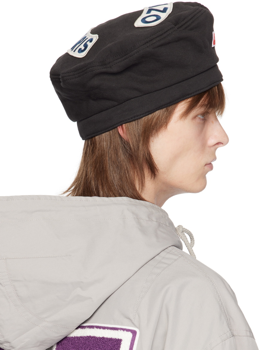 Kenzo Black Kenzo Paris Logo Beret Kenzo