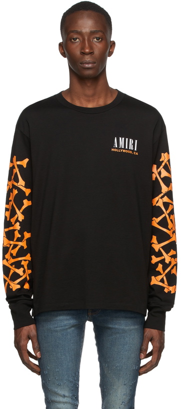 Photo: AMIRI Black Bones Long Sleeve T-Shirt