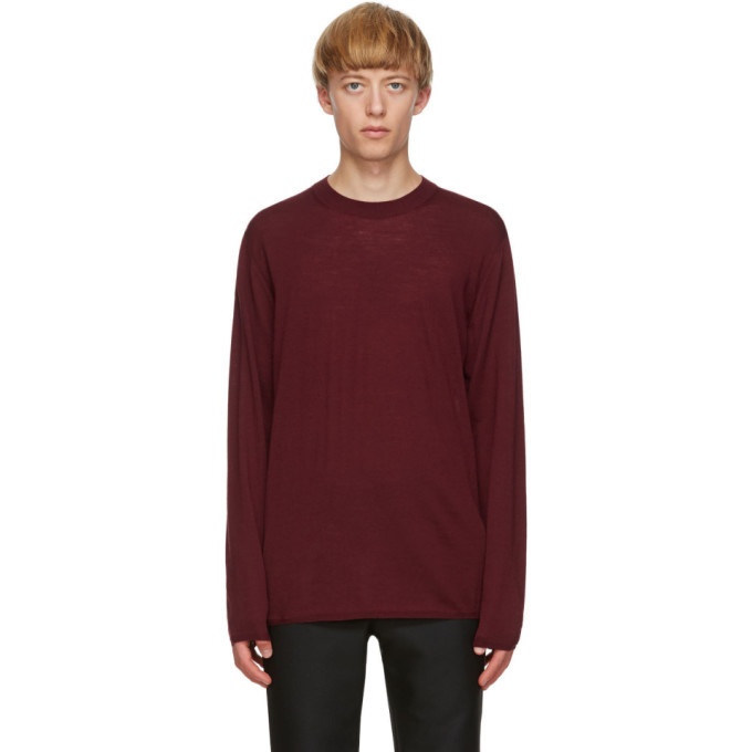 Photo: Comme des Garcons Homme Plus Burgundy Worsted Yarn Sweater