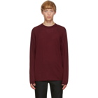 Comme des Garcons Homme Plus Burgundy Worsted Yarn Sweater