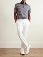 Kjus Golf - Luis Grosgrain-Trimmed Stretch-Mesh Golf Polo Shirt - Blue
