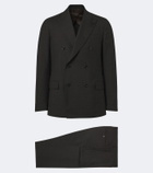 Lardini Checked double-breasted virgin wool suit