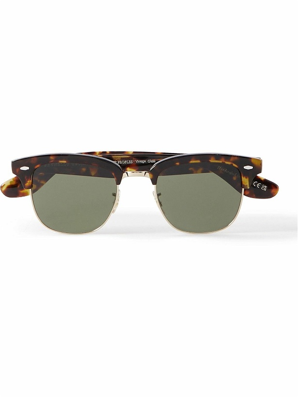 Photo: Brunello Cucinelli - Oliver Peoples Capannelle D-Frame Tortoiseshell Acetate Sunglasses