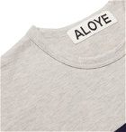 Aloye - Panelled Mélange Cotton-Jersey T-Shirt - Gray
