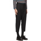 Comme des Garcons Homme Deux Black Wool Striped Trousers