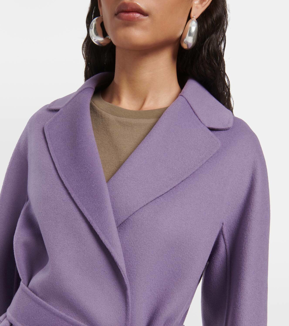 S Max Mara Arona virgin wool wrap coat S Max Mara