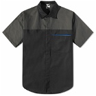 GR10K Men's Solid Short Sleeve Shirt in Black