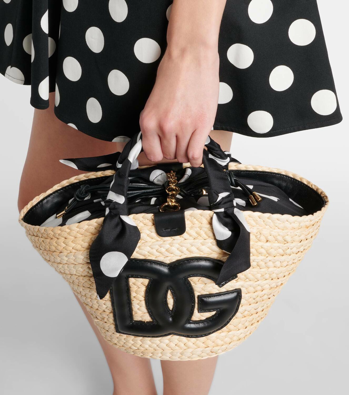 Dolce&Gabbana Kendra Medium raffia tote bag
