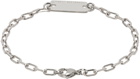 IN GOLD WE TRUST PARIS SSENSE Exclusive Silver Price Tag Bracelet