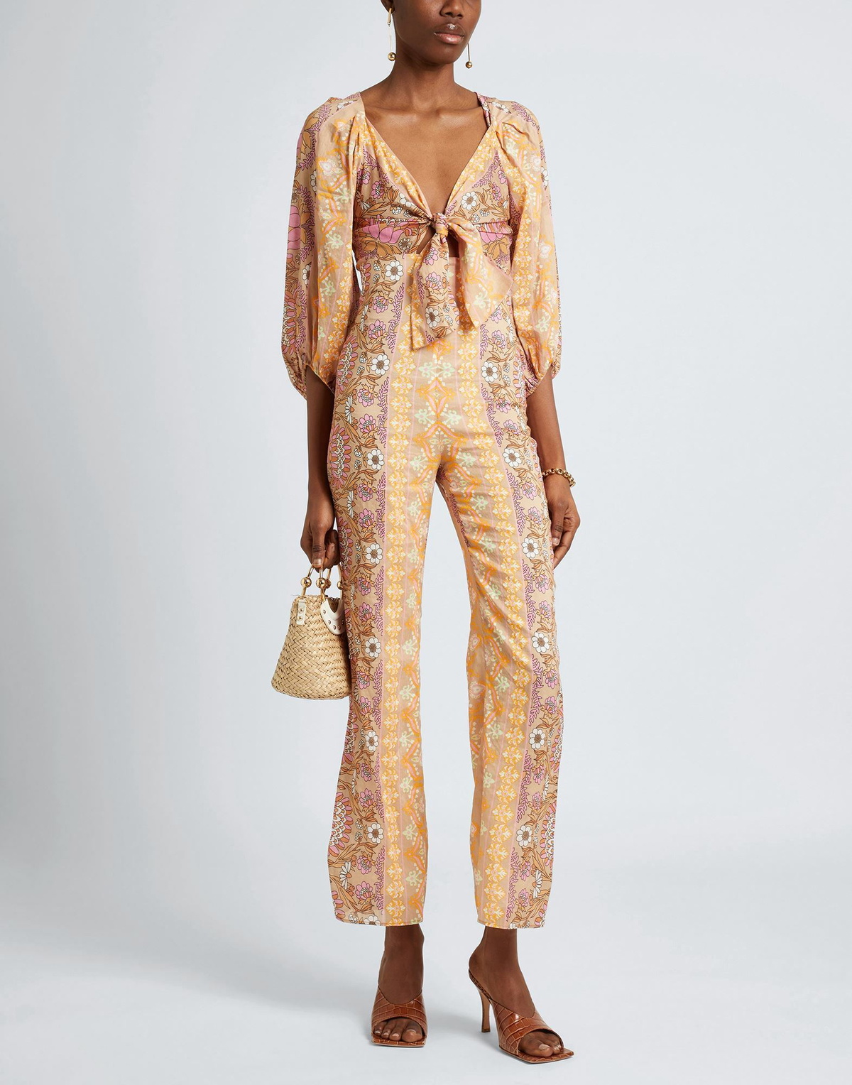 Sandro Womens Jumpsuit Sand