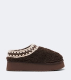Mou Shearling platform mules