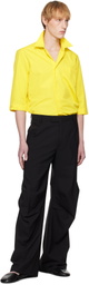 ALAINPAUL Black Knee Tailored Trousers