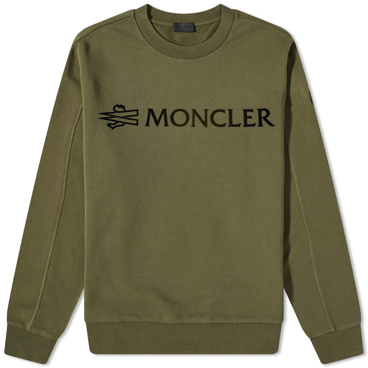Moncler Men's Logo Crew Sweat in Green Moncler