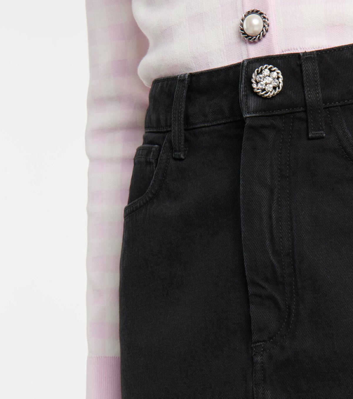 Alessandra Rich Denim miniskirt