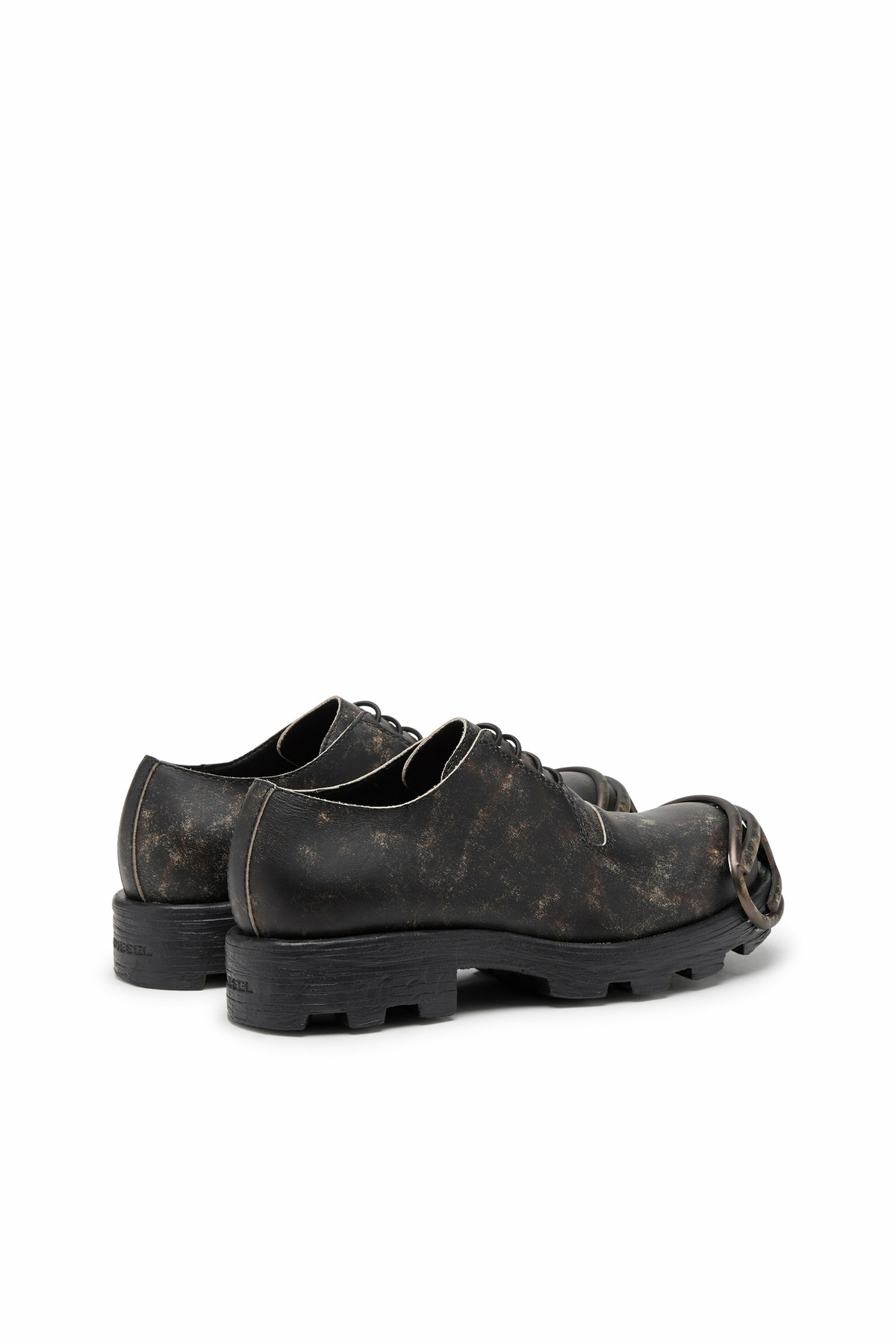 Diesel D-Hammer-Derby shoes in treated leather - Lace Ups and Mocassins Mens in Brown
