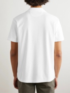 Polo Ralph Lauren - Camp-Collar Logo-Embroidered Cotton-Terry Shirt - White
