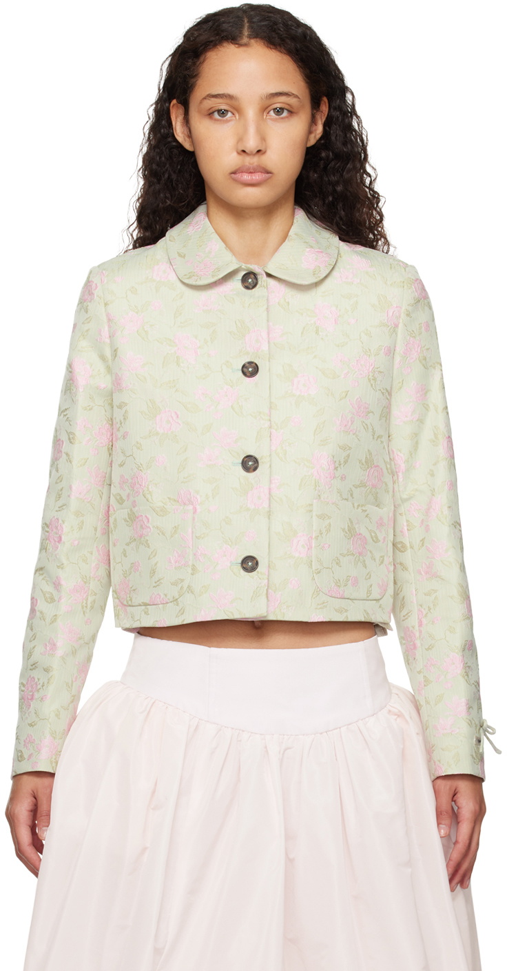 Sandy Liang Navy Carlton Jacket Sandy Liang