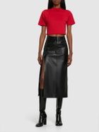 FERRARI - Cotton Jersey Crop T-shirt W/ Logo