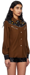 Bode Brown Abilene Western Shirt