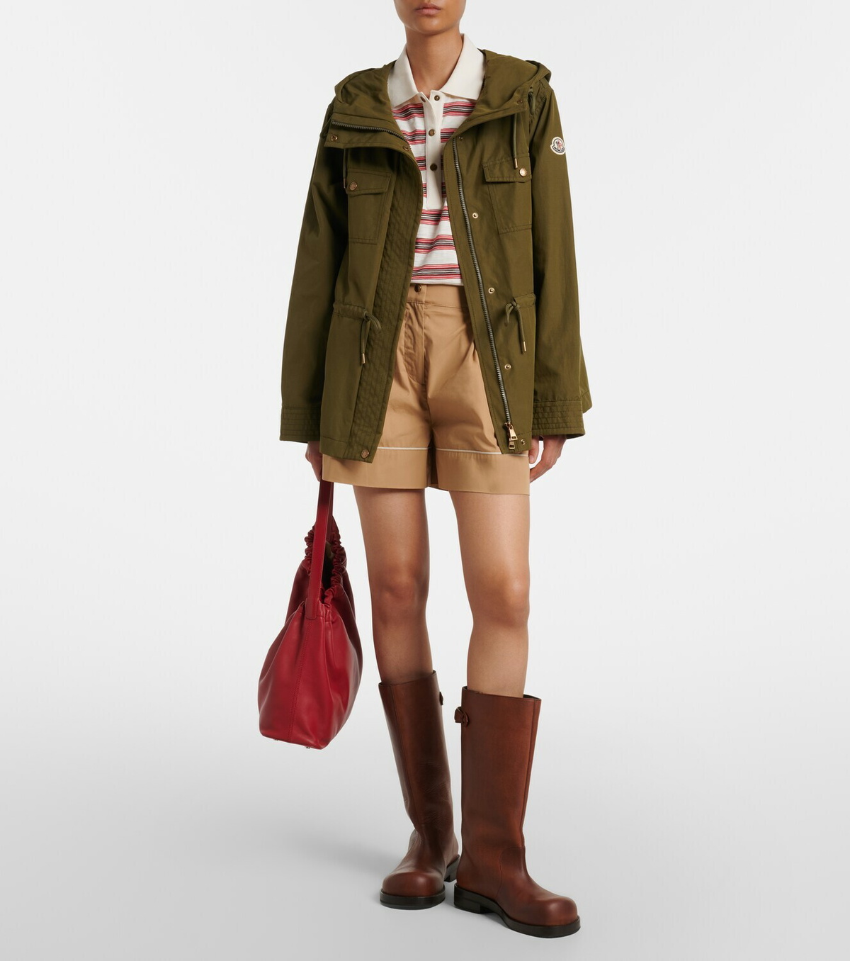 Moncler Serin hooded canvas jacket