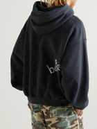 ERL - Printed Cotton-Blend Jersey Hoodie - Black