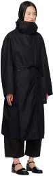 LEMAIRE Black Asymmetrical Coat