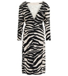 Dries Van Noten - Zebra-print midi dress