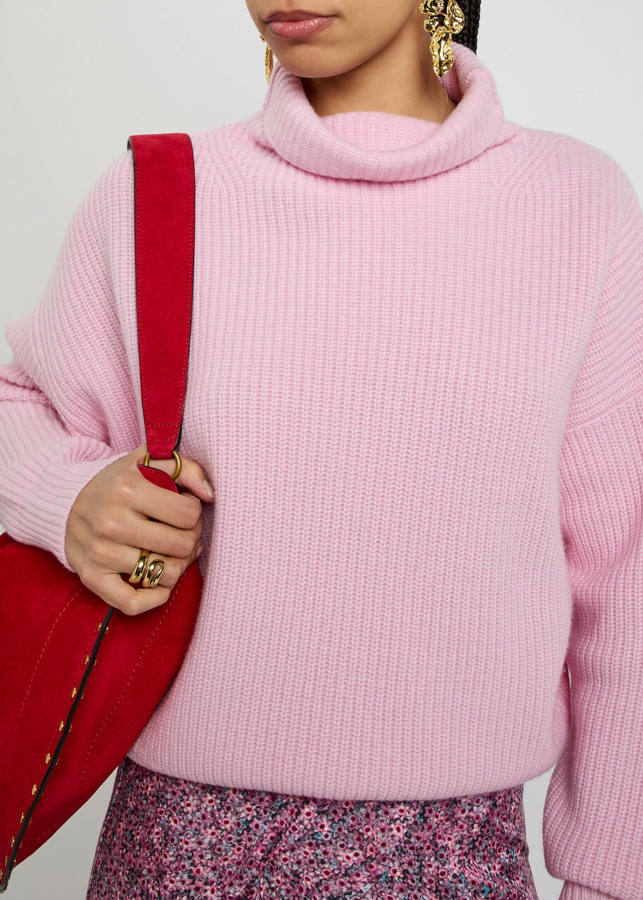 Isabel Marant Brooke Ribbed Wool and Cashmere-blend Jumper Pink