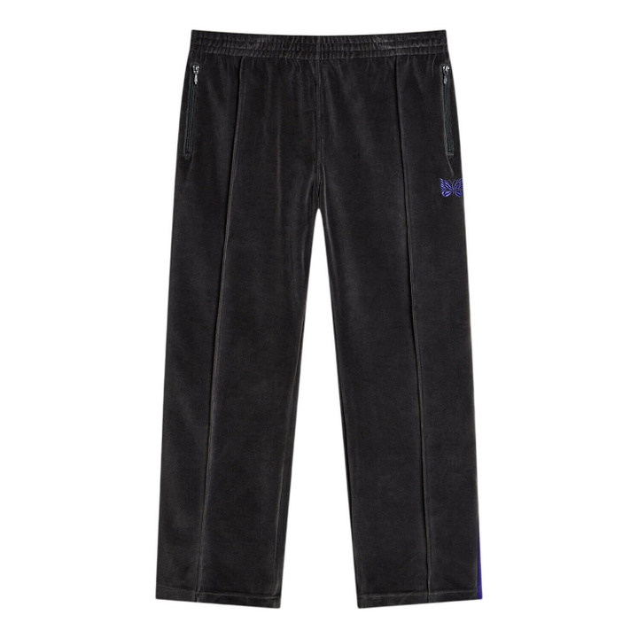Photo: Needles Men's Velour Narrow Track Pants in Charcoal