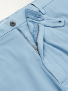 Boglioli - Straight-Leg Cotton-Blend Shorts - Blue