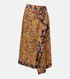 Dries Van Noten Sole printed midi skirt