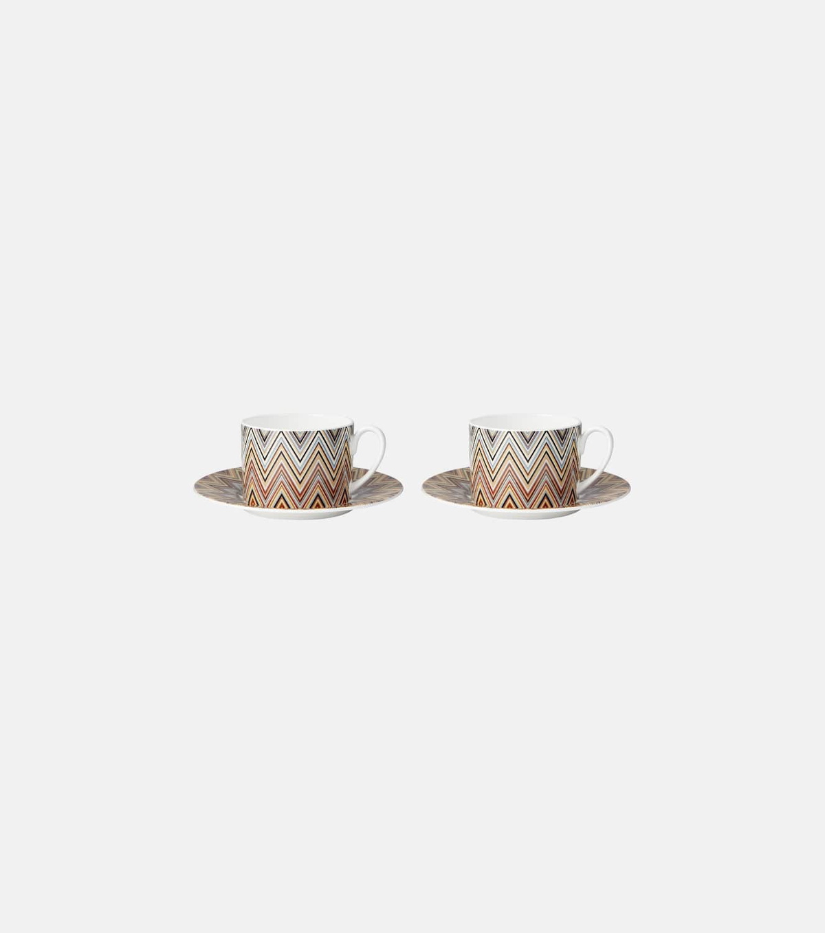 Missoni Zig Zag Jarris set of 2 teacups and saucers