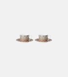 Missoni Zig Zag Jarris set of 2 teacups and saucers