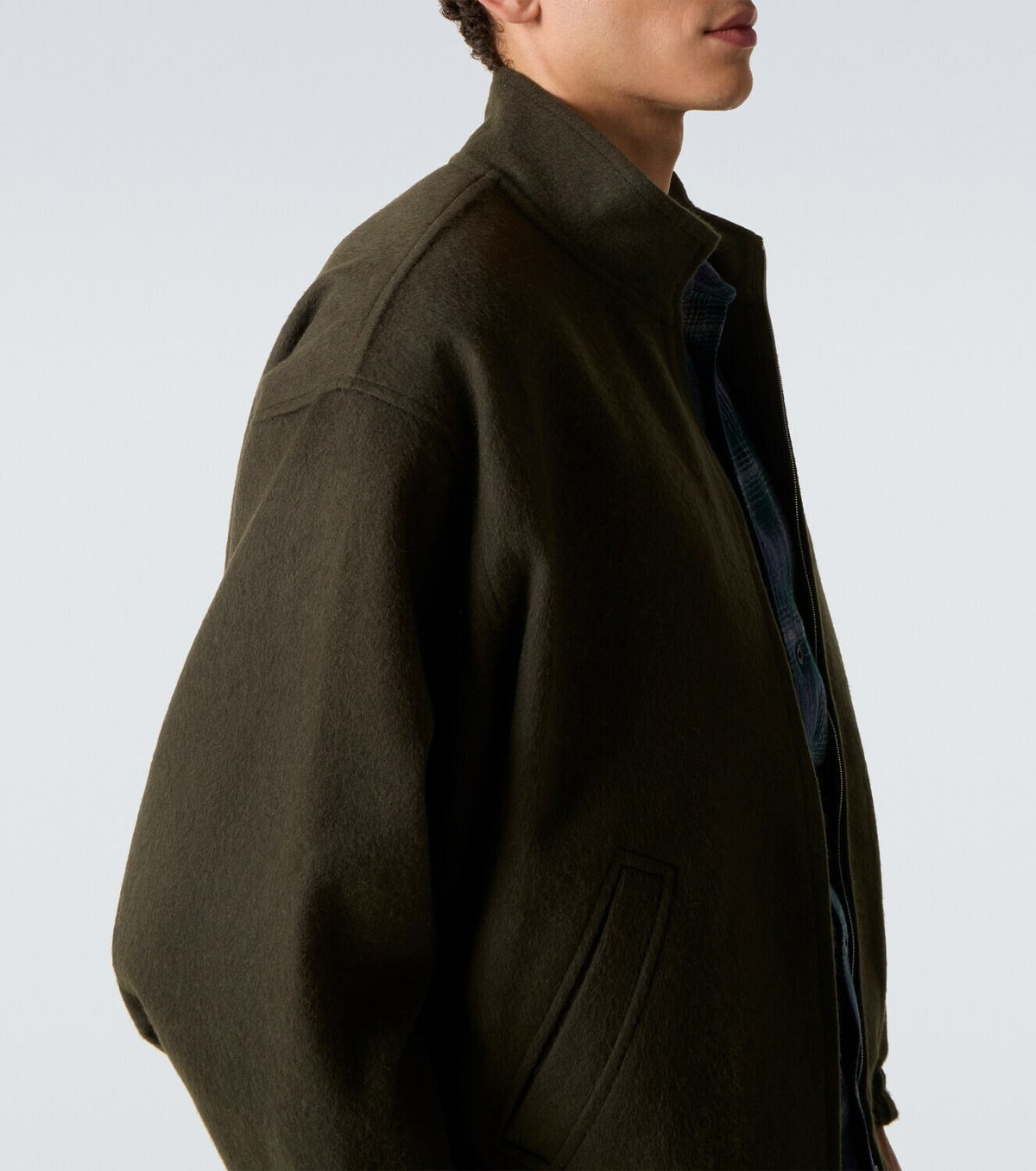 Auralee Camel hair flannel blouson jacket Auralee