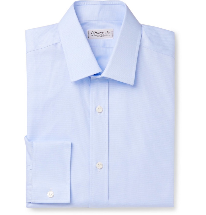 Photo: Charvet - Slim-Fit Cotton-Twill Shirt - Blue