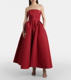 Carolina Herrera Strapless belted silk cocktail dress