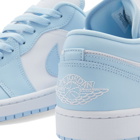 Air Jordan 1 Low Sneakers in White/Ice Blue