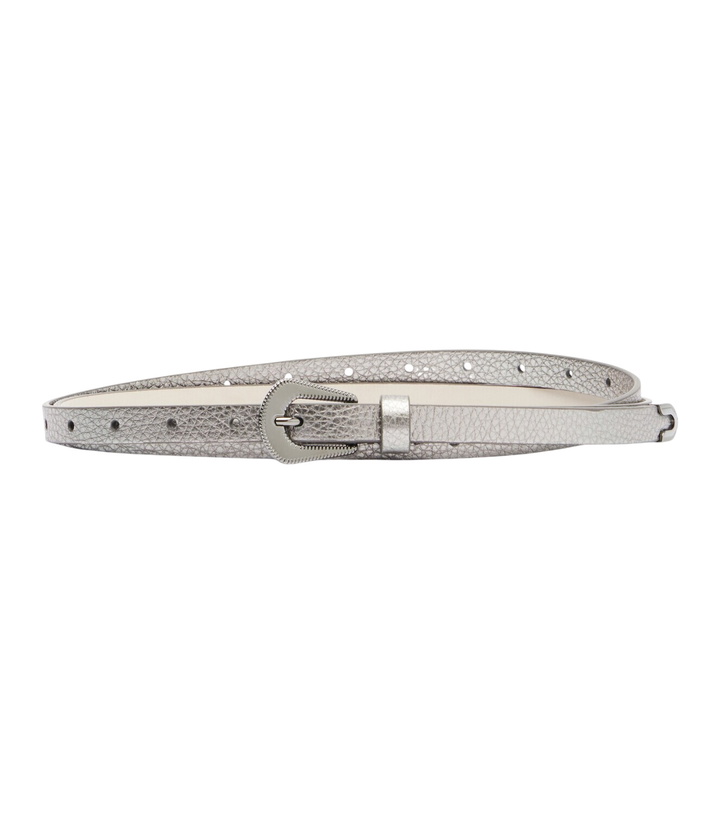 Photo: Brunello Cucinelli Metallic leather belt