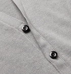 AMI - Logo-Appliquéd Merino Wool Cardigan - Gray