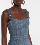 Alexander McQueen Denim midi dress