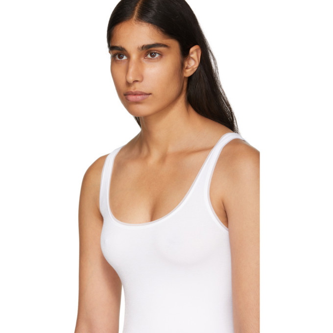 Wolford Cotton-blend Berlin Bodysuit in White