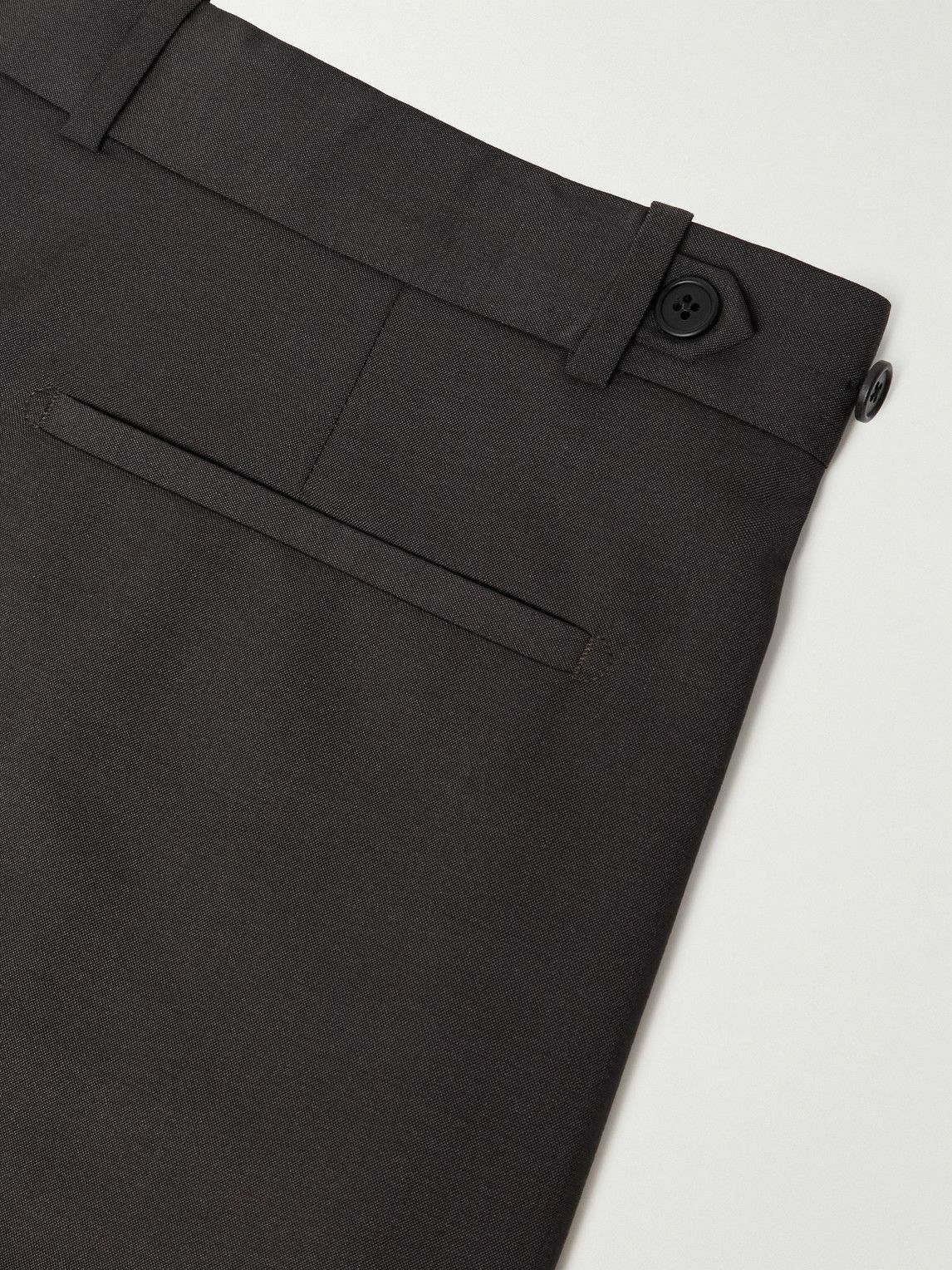 The Row - Mista Straight-Leg Virgin Wool and Mohair-Blend Trousers - Brown