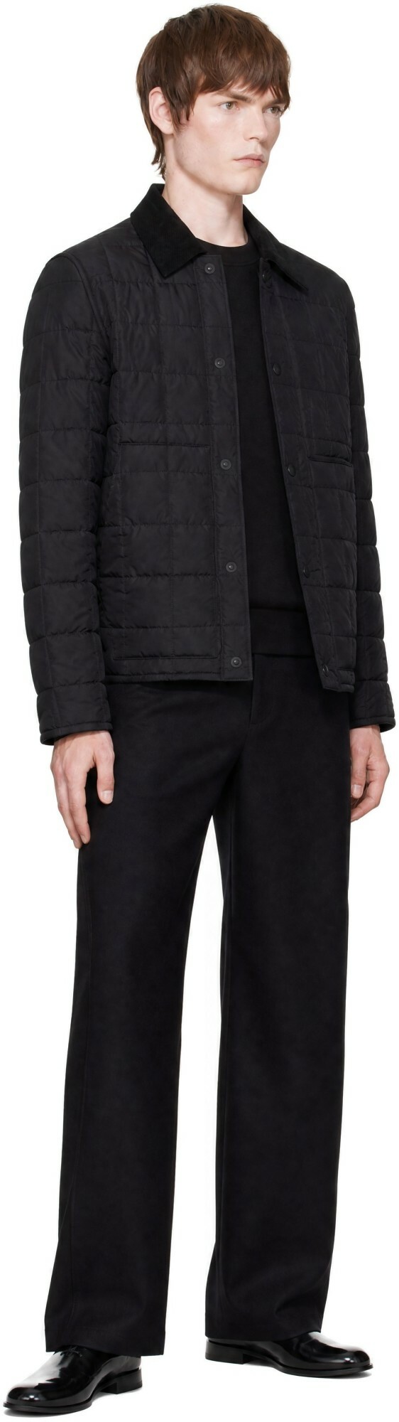 Givenchy Black Couture Seam Quilted 'Givenchy Paris' Jacket