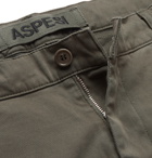 Aspesi - Slim-Fit Garment-Dyed Cotton-Blend Twill Trousers - Green