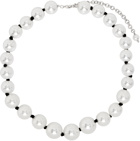 Numbering White Knotted Pearl Necklace