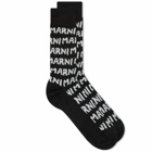 Marni Women's Logo Sock in Black