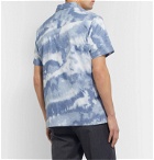 Officine Generale - Dario Slim-Fit Camp-Collar Tie-Dyed Cotton Shirt - Blue
