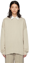 Margaret Howell Off-White Vented Sweater