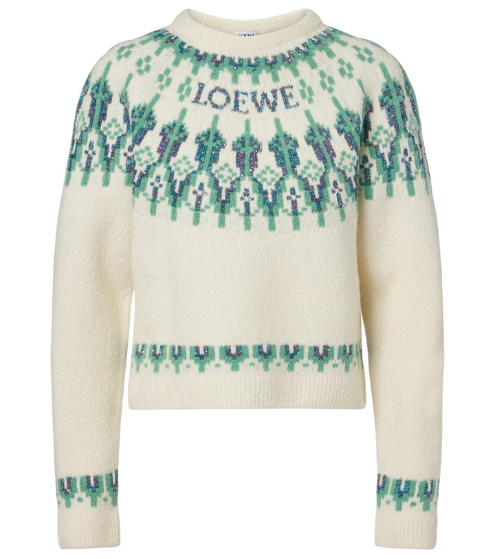 Photo: Loewe Fair Isle sequined wool-blend sweater
